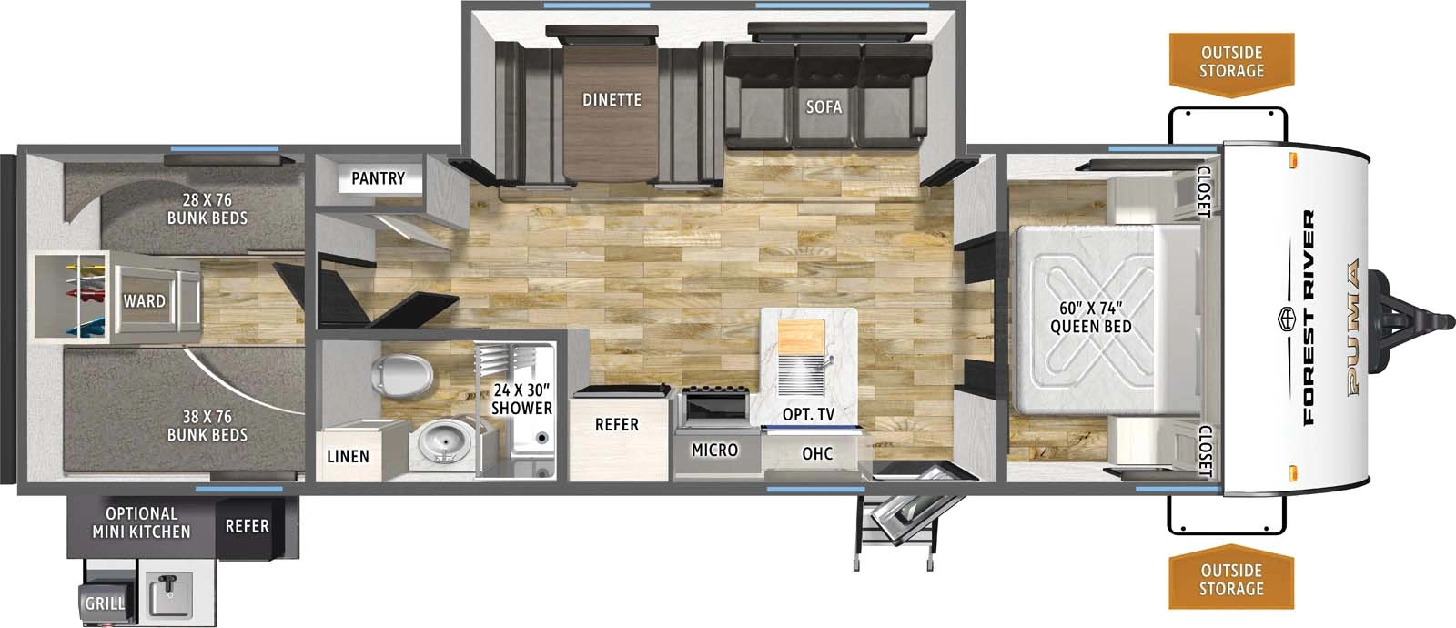 304BHCE Floorplan Image